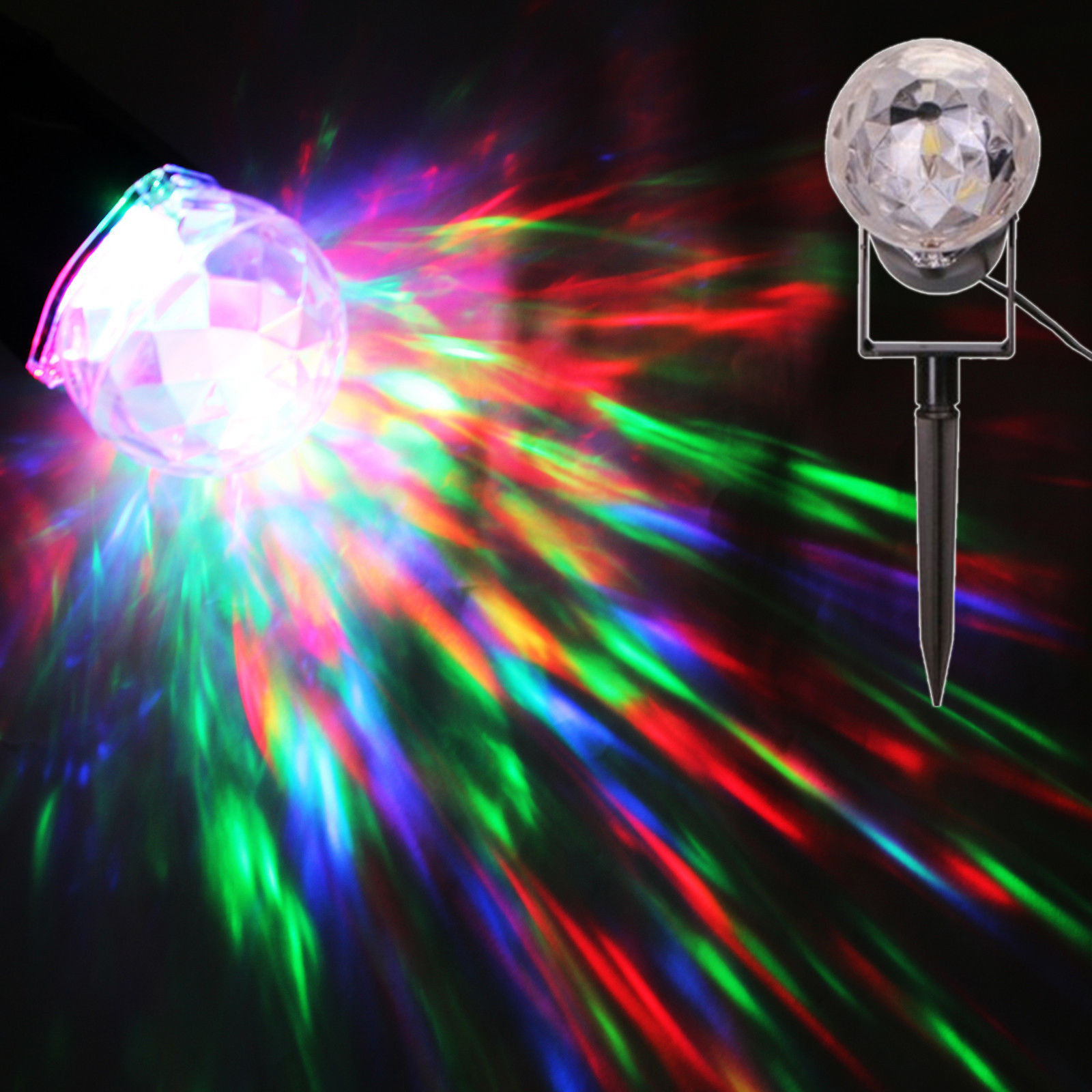Imperméable magique projecteur rotatif RGB DEL Projecteur de flamme lumière Festival 